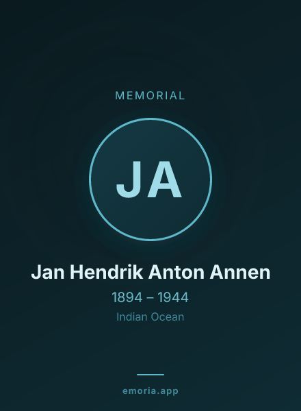 Memorial portrait of Jan Hendrik Anton Annen