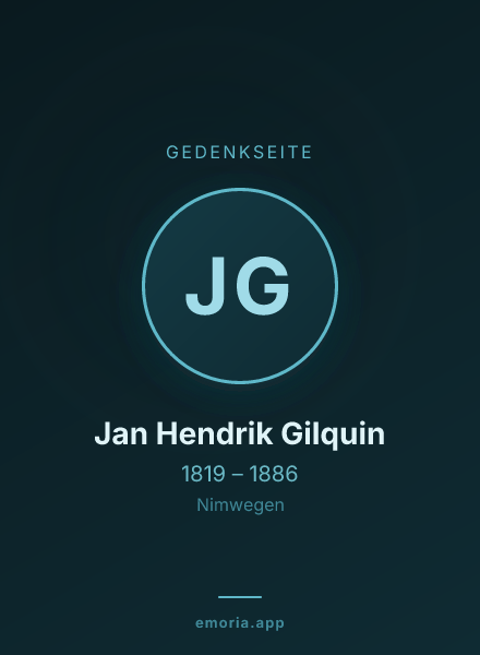 Gedenkportrait von Jan Hendrik Gilquin
