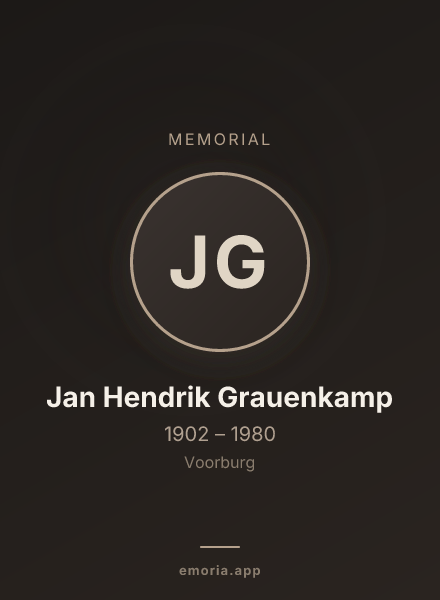 Memorial portrait of Jan Hendrik Grauenkamp