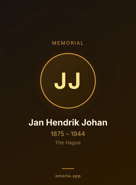 Memorial portrait of Jan Hendrik Johan
