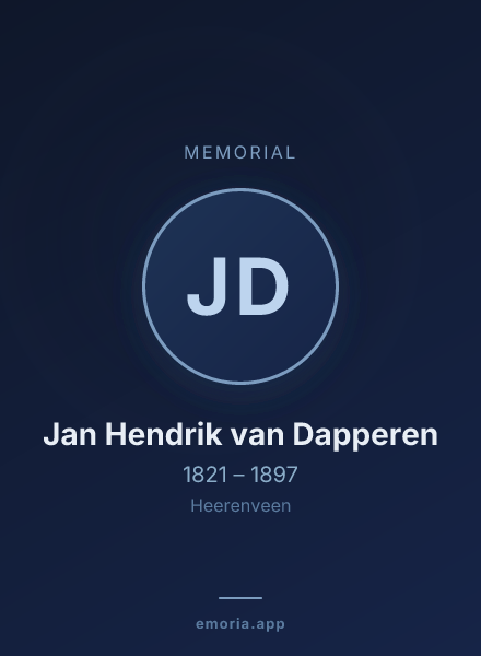 Memorial portrait of Jan Hendrik van Dapperen