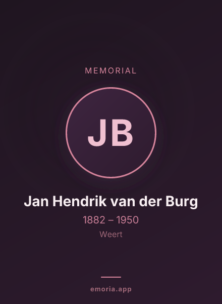 Memorial portrait of Jan Hendrik van der Burg