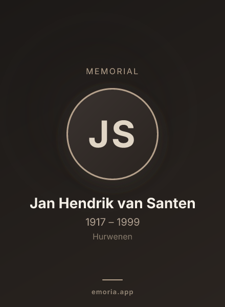 Memorial portrait of Jan Hendrik van Santen