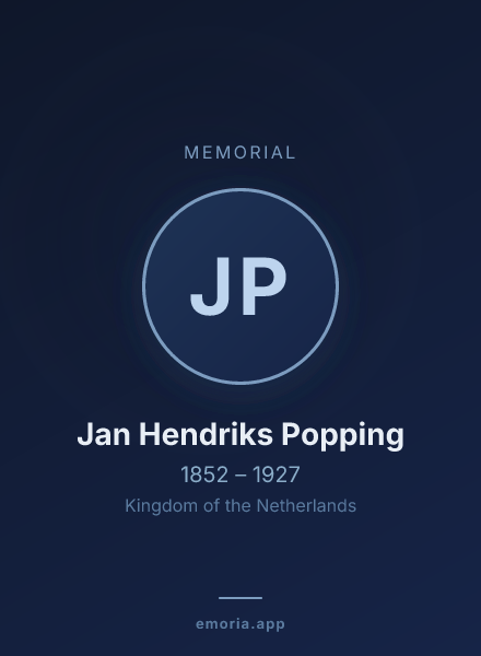 Memorial portrait of Jan Hendriks Popping