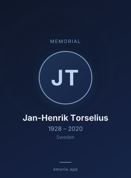 Memorial portrait of Jan-Henrik Torselius