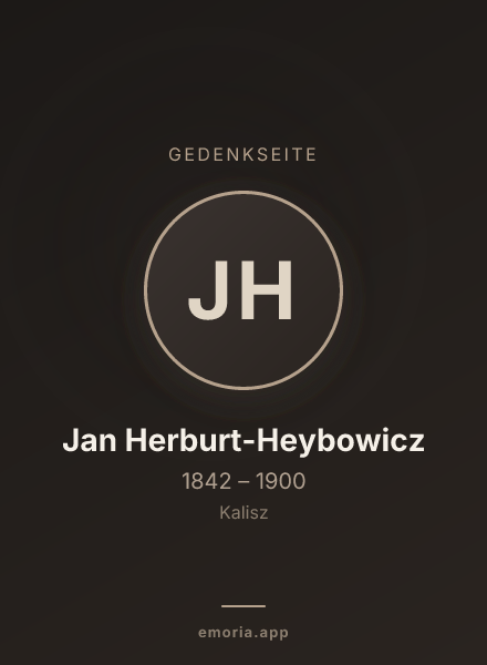 Gedenkportrait von Jan Herburt-Heybowicz
