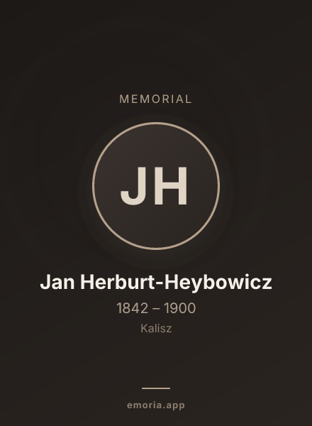 Memorial portrait of Jan Herburt-Heybowicz