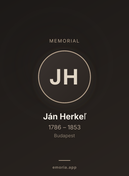 Memorial portrait of Ján Herkeľ
