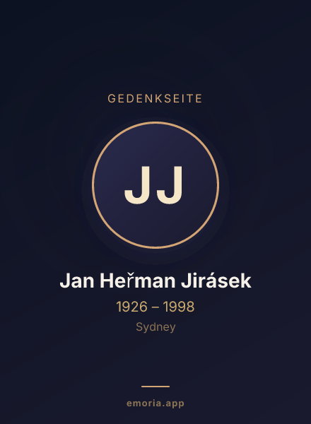 Gedenkportrait von Jan Heřman Jirásek