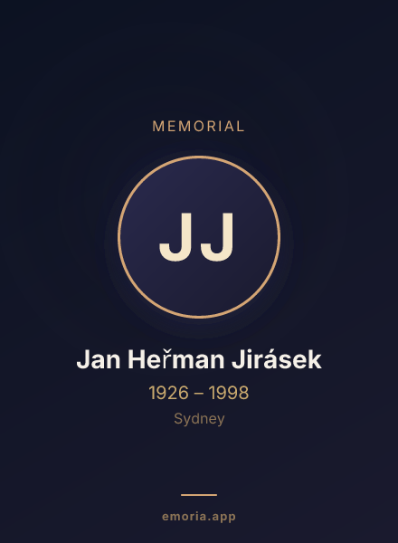 Memorial portrait of Jan Heřman Jirásek