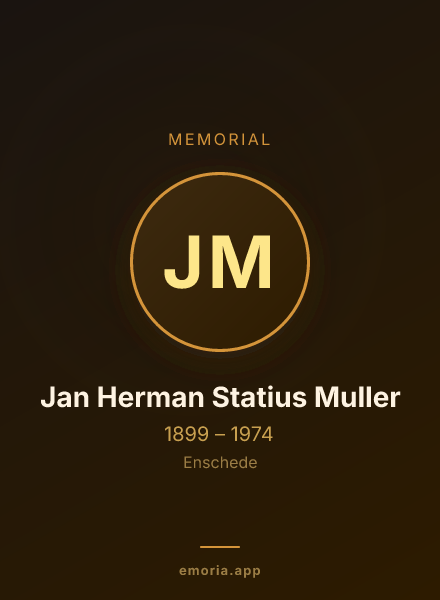 Memorial portrait of Jan Herman Statius Muller