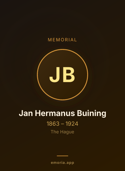 Memorial portrait of Jan Hermanus Buining