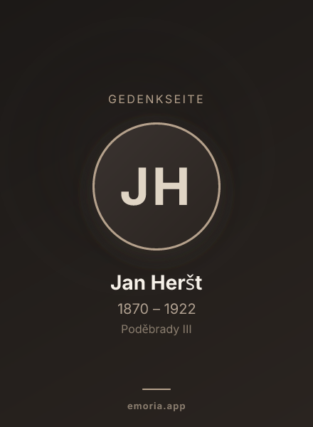 Gedenkportrait von Jan Heršt