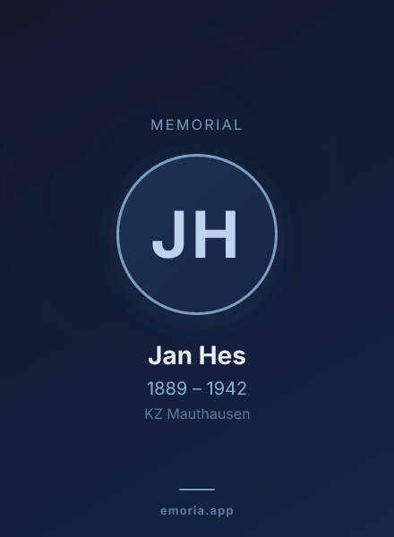 Memorial portrait of Jan Hes