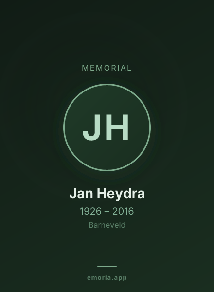 Memorial portrait of Jan Heydra