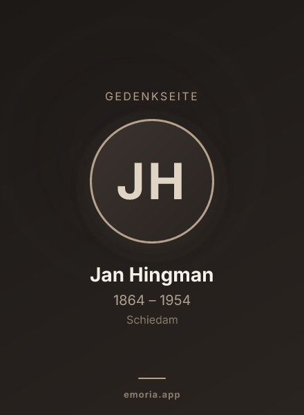 Gedenkportrait von Jan Hingman