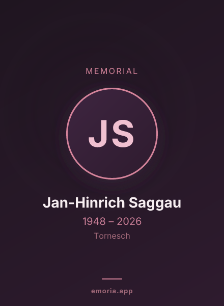 Memorial portrait of Jan-Hinrich Saggau