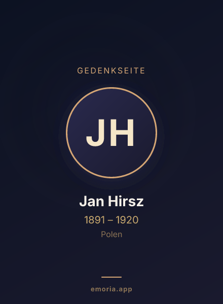 Gedenkportrait von Jan Hirsz
