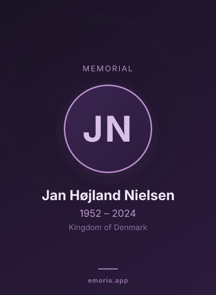 Memorial portrait of Jan Højland Nielsen