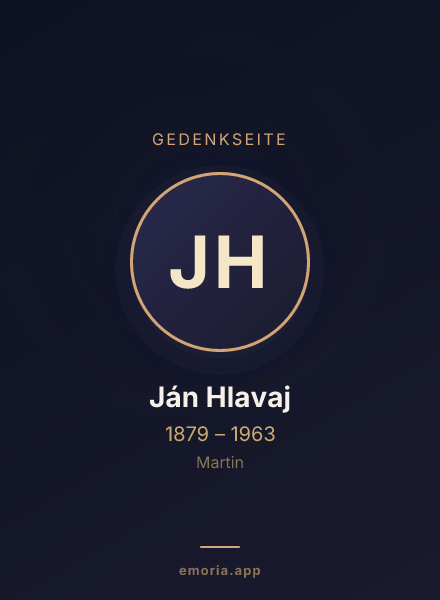 Gedenkportrait von Ján Hlavaj