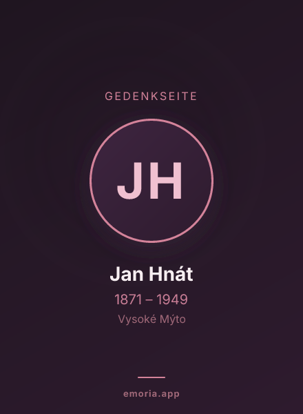 Gedenkportrait von Jan Hnát