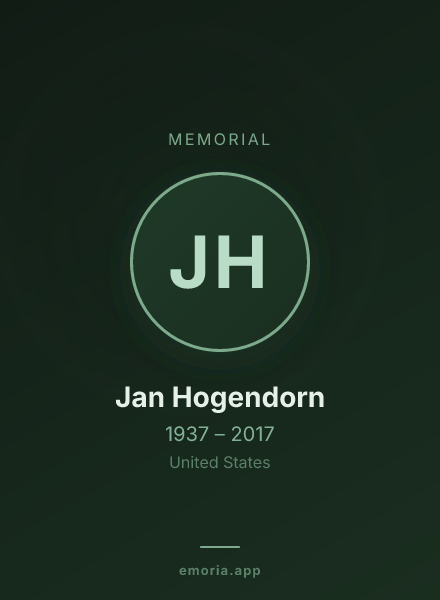 Memorial portrait of Jan Hogendorn