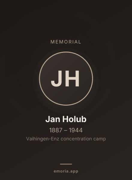 Memorial portrait of Jan Holub