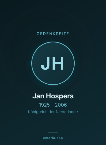 Gedenkportrait von Jan Hospers