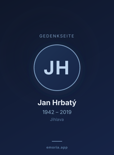 Gedenkportrait von Jan Hrbatý