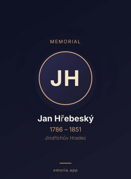 Memorial portrait of Jan Hřebeský