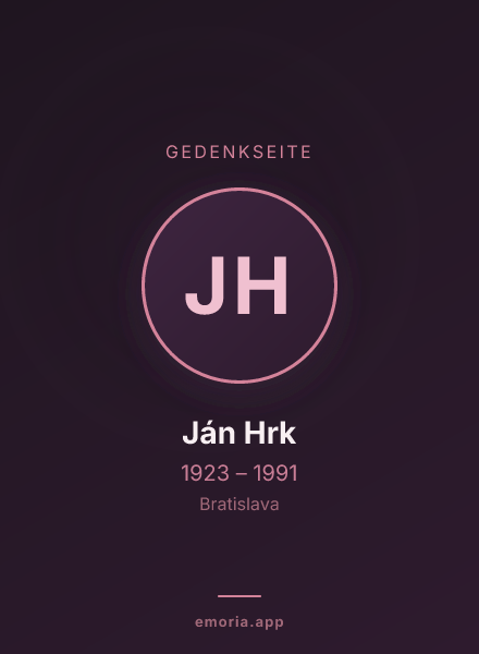Gedenkportrait von Ján Hrk