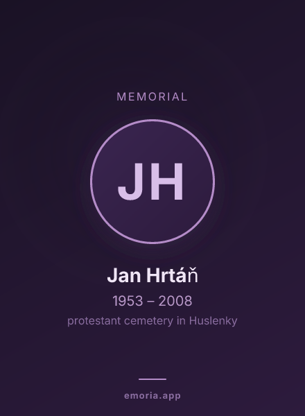 Memorial portrait of Jan Hrtáň