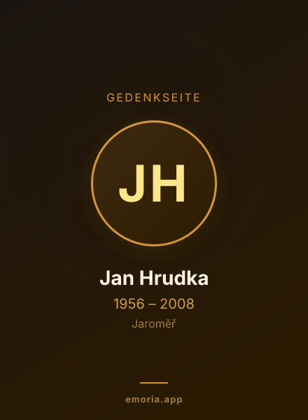 Gedenkportrait von Jan Hrudka