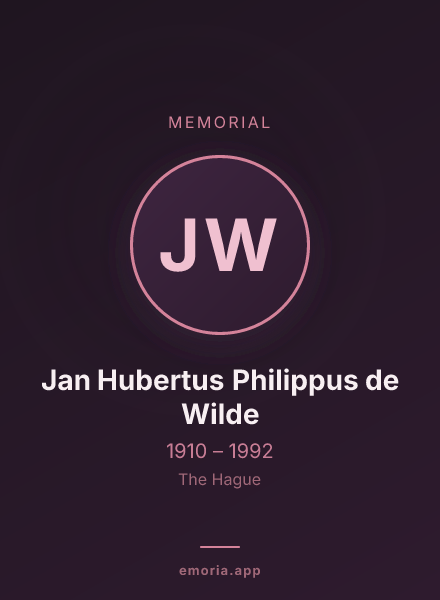 Memorial portrait of Jan Hubertus Philippus de Wilde