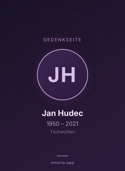 Gedenkportrait von Jan Hudec
