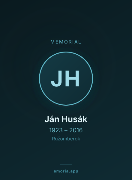 Memorial portrait of Ján Husák