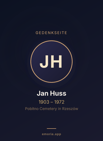 Gedenkportrait von Jan Huss