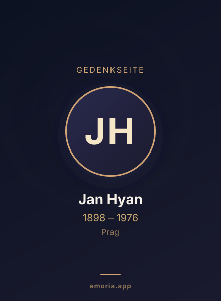 Gedenkportrait von Jan Hyan