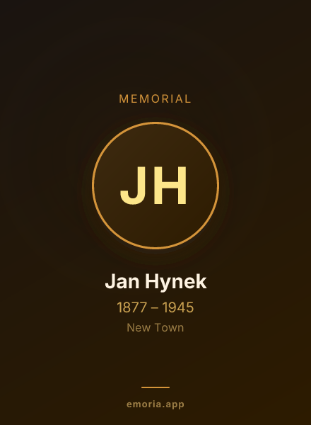 Memorial portrait of Jan Hynek