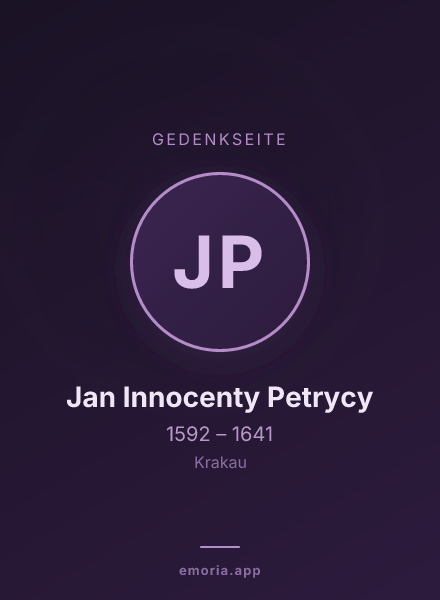 Gedenkportrait von Jan Innocenty Petrycy