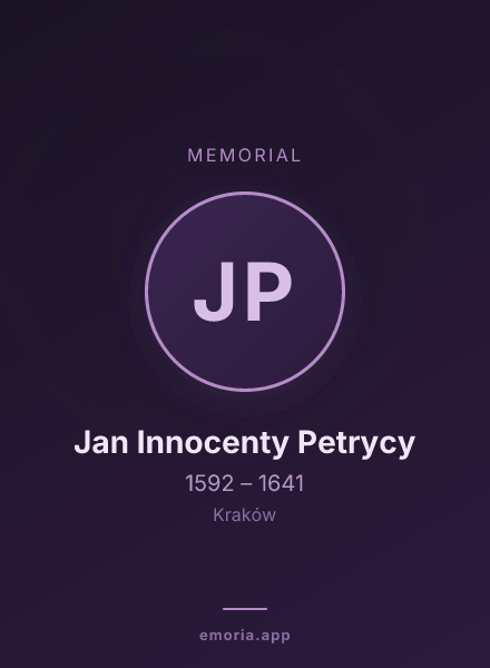 Memorial portrait of Jan Innocenty Petrycy