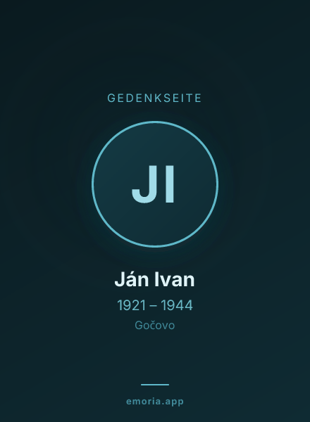 Gedenkportrait von Ján Ivan