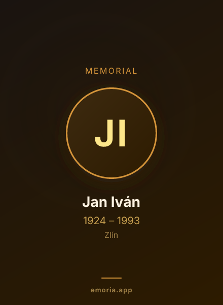 Memorial portrait of Jan Iván