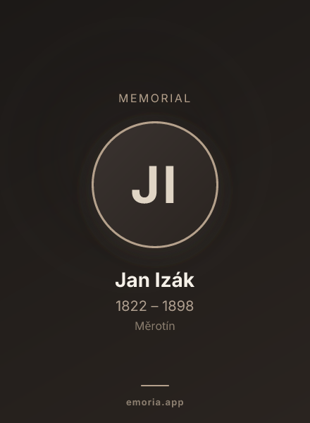 Memorial portrait of Jan Izák