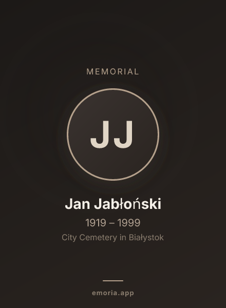 Memorial portrait of Jan Jabłoński