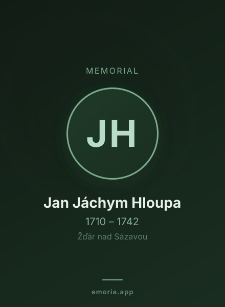 Memorial portrait of Jan Jáchym Hloupa