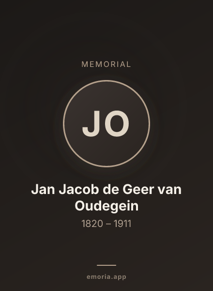 Memorial portrait of Jan Jacob de Geer van Oudegein