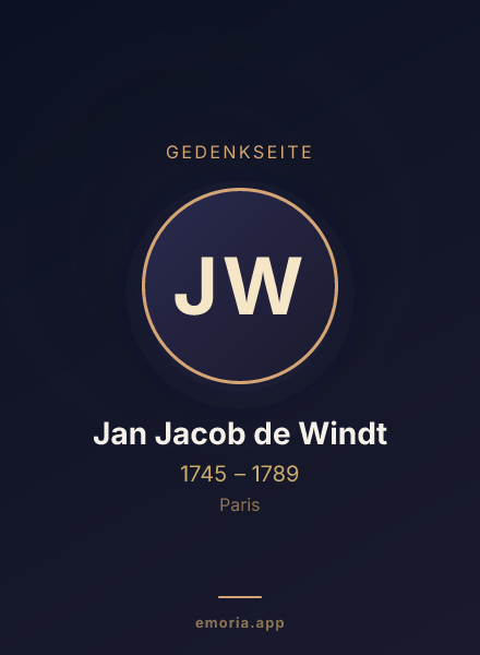 Gedenkportrait von Jan Jacob de Windt