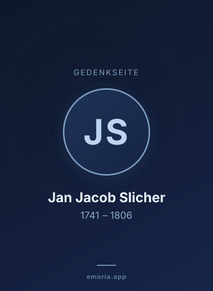 Gedenkportrait von Jan Jacob Slicher