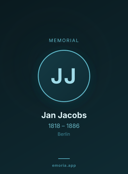 Memorial portrait of Jan Jacobs